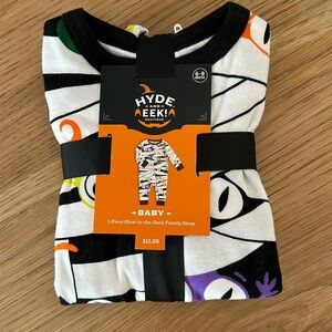 NWT Hyde and Eek Halloween Baby 1-piece Glow In the Dark Pajama set 6-9 Months